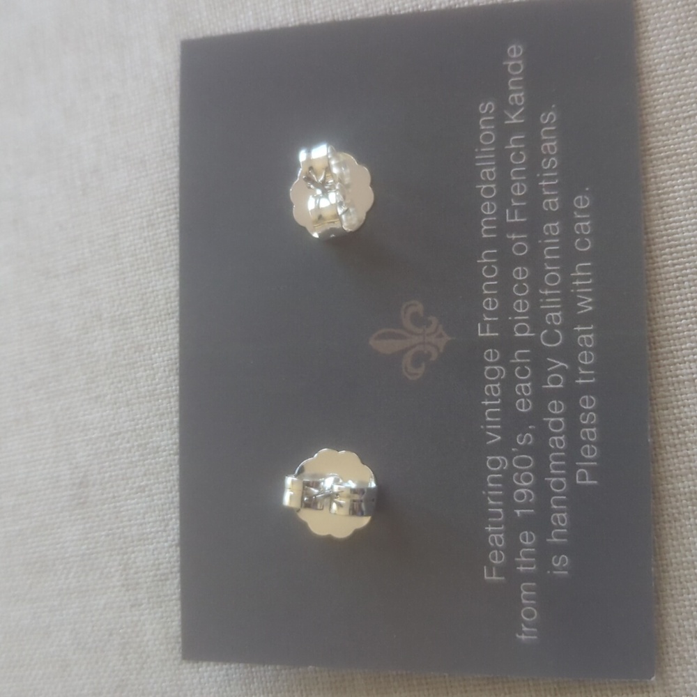 French Kande Silver Earrings - Picture 2 of 2